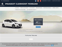 Tablet Screenshot of peugeot-clermontferrand.fr